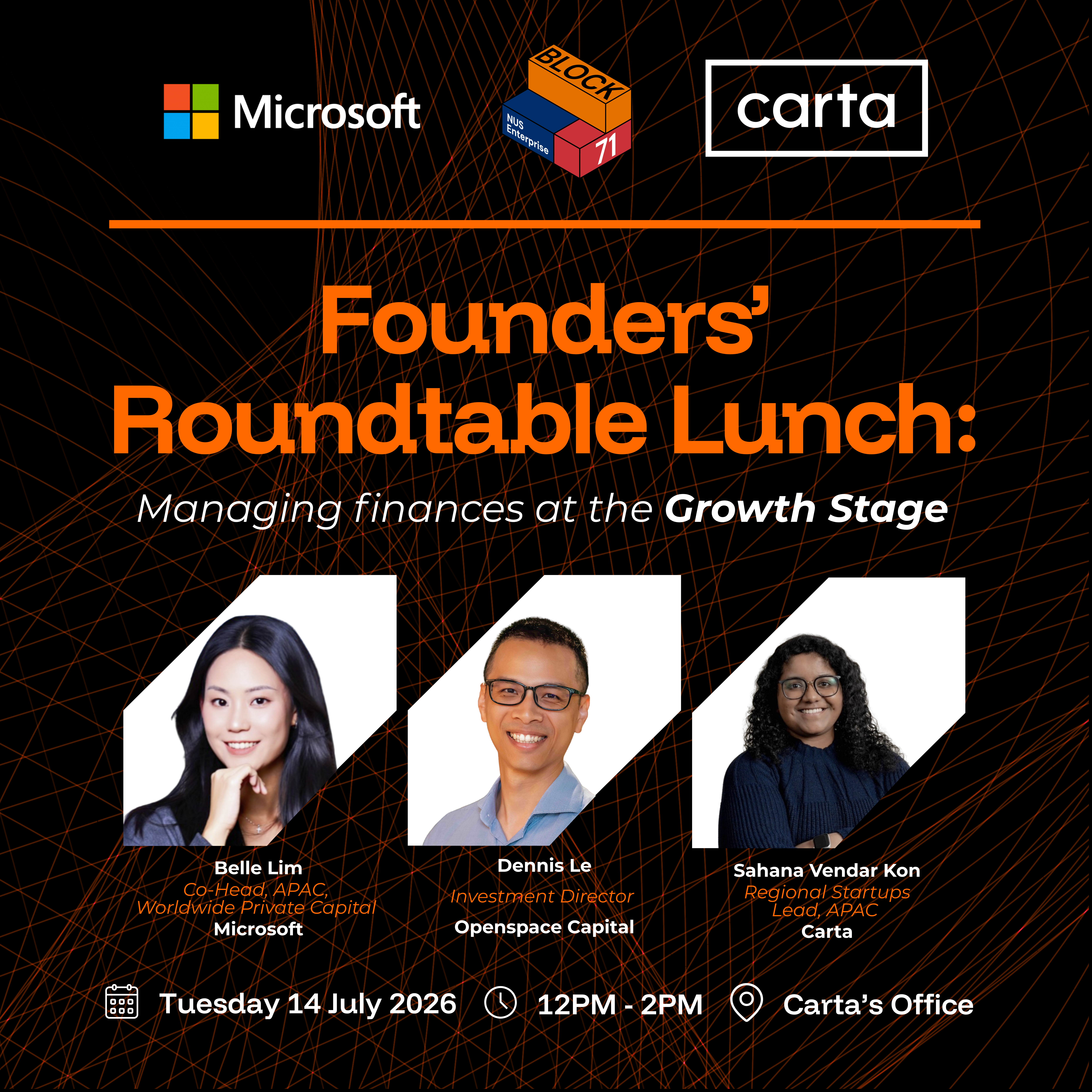 Founders' Roundtable Lunch: Managing Finances at the Growth Stage