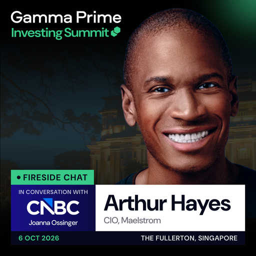 Fireside Chat with Arthur Hayes and CNBC 🇸🇬 (In Person)