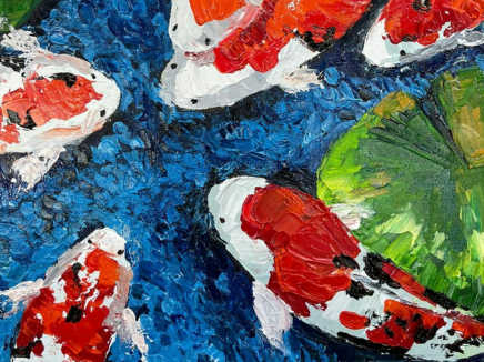 Koi Fish Knife Painting Workshop