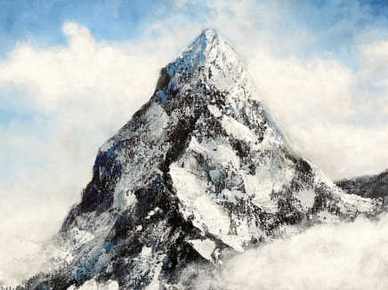 Mountainscape Knife Painting